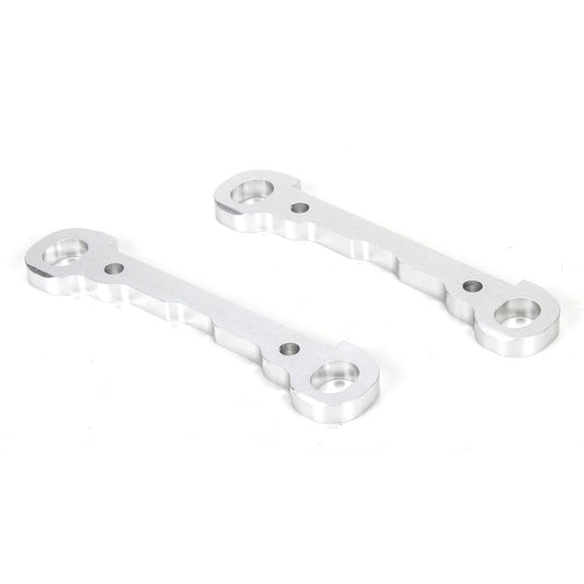 LOSI Front Hinge Pin Braces, Aluminum, (2): MTXL (Silver) (LOS254030)
