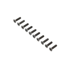 LOSI Flat Head Screws, Steel, Black Oxide, M4 x 16mm (10) (LOS255017)
