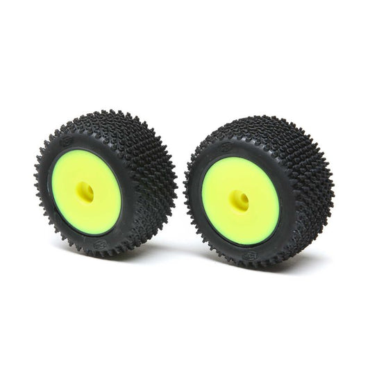 Losi Step Pin Mounted Rear Tires, Yellow (2): Mini-T 2.0 (LOS41009)