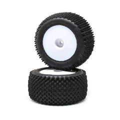 LOSI Pin Tires, Rear, Mounted, White (2): Mini-T 2.0 (LOS41013)
