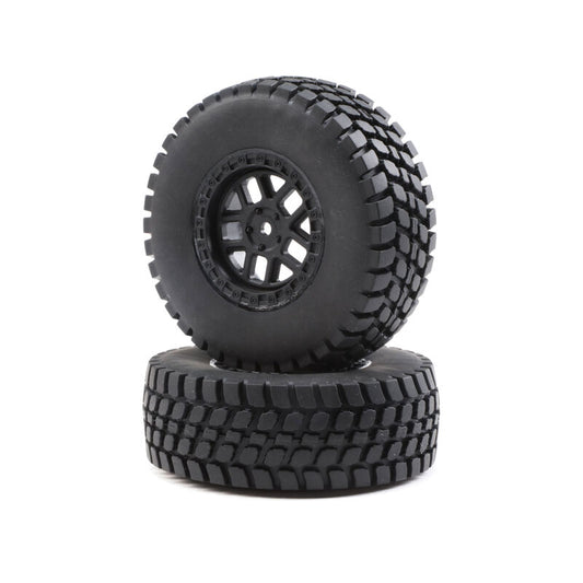 LOSI 1/10 Alpine Front/Rear 2.2/3.0 Pre-Mounted Tires, 12mm Hex (2): Baja Rey (LOS43025)