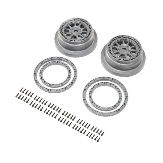 Losi Beadlock Wheel and Ring Set (2): SBR 2.0 (LOS43029)