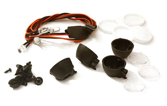 Integy Realistic Spot Light (4) w/ LED, Plastic Housing for 1/10 & 1/8 Scale (OBM-1696) Integy