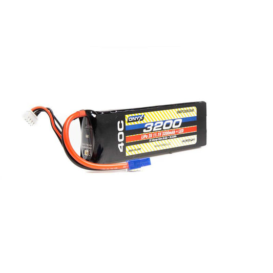 Onyx 111.1V 3200mAh 3S 40C LiPo Battery: EC3 (ONXP32003S40)