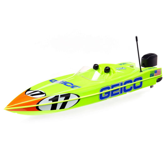 ProBoat 17" Power Boat Racer Deep-V RTR, Miss Geico (PRB08044T1)