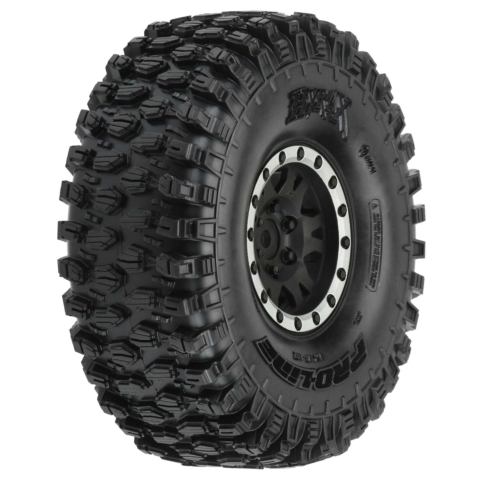 Pro-Line 1/10 Hyrax Predator F/R 1.9" Mounted 12mm Blk/Slvr Impulse (2) (PRO1012812) Horizon Hobby