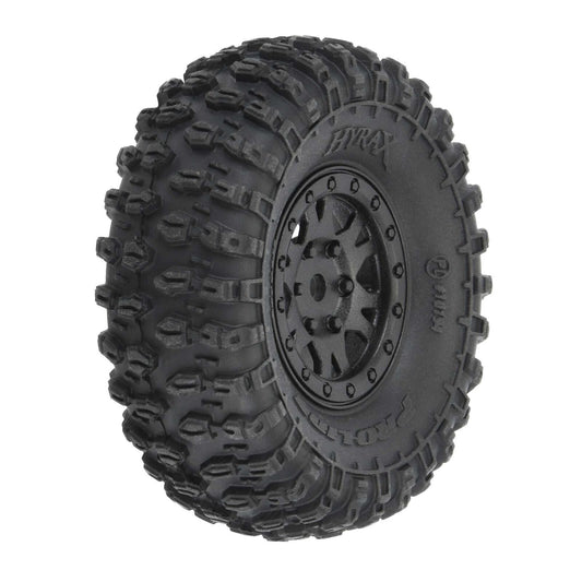 Pro-Line 1/24 Hyrax Front/Rear 1.0" Tires Mounted 7mm Black Impulse (4): SCX24 (PRO1019410) Horizon Hobby