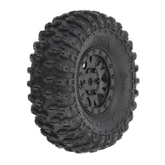Pro-Line 1/24 Hyrax Front/Rear 1.0" Tires Mounted 7mm Black Impulse (4): SCX24 (PRO1019410) Horizon Hobby