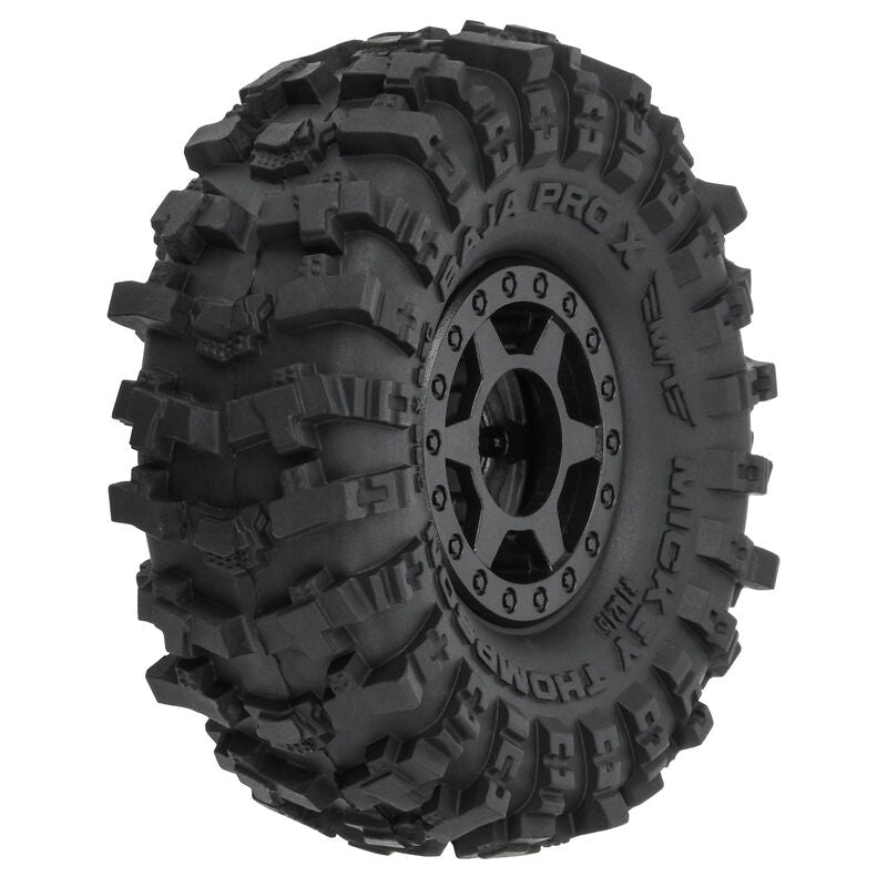 Pro-Line 1/24 Mickey Thompson Baja Pro X F/R 1.0" MTD 7mm Black Holcomb (4) (PRO1021510) Horizon Hobby
