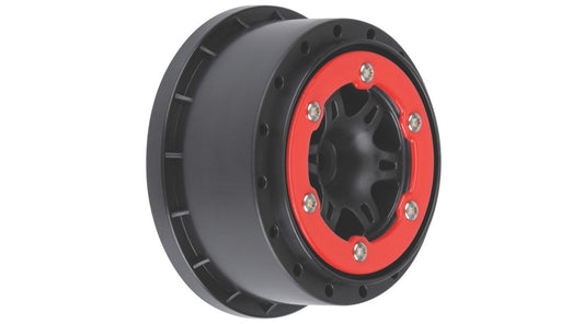 Pro-Line Sixer 2.2/3.0 Red/Black Bead-Loc R Wheels(2):SLH (PRO271504) Horizon Hobby