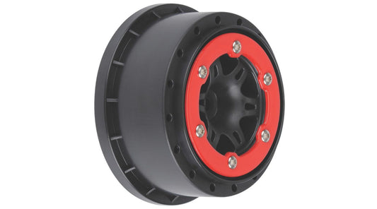 Pro-Line Sixer 2.2/3.0 Red/Black Bead-Loc R Wheels(2):SLH (PRO271504)