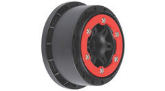 Pro-Line Sixer 2.2/3.0 Red/Black Bead-Loc R Wheels(2):SLH (PRO271504)