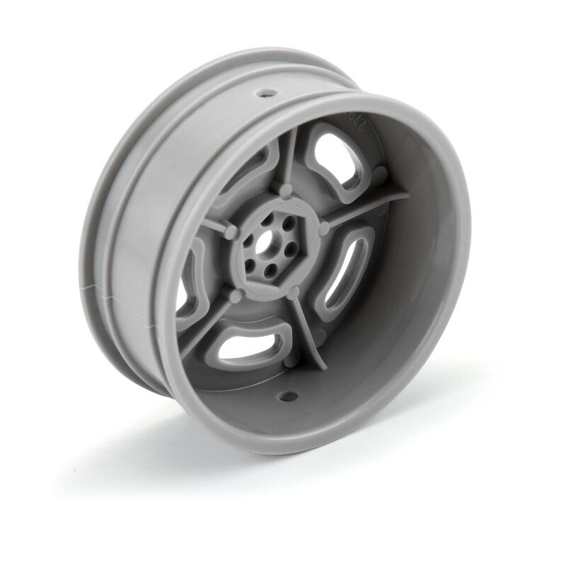Pro-Line 2792-05 : 1/10 Slot Mag Drag Spec 2.2" Front Wheels, Stone Gray (2): Slash 2WD, DR10 (PRO279205) Horizon Hobby
