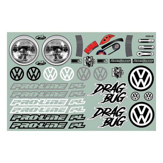 Pro-Line 1/10 Volkswagen Bug Clear Body Short Course Drag (PRO355800)