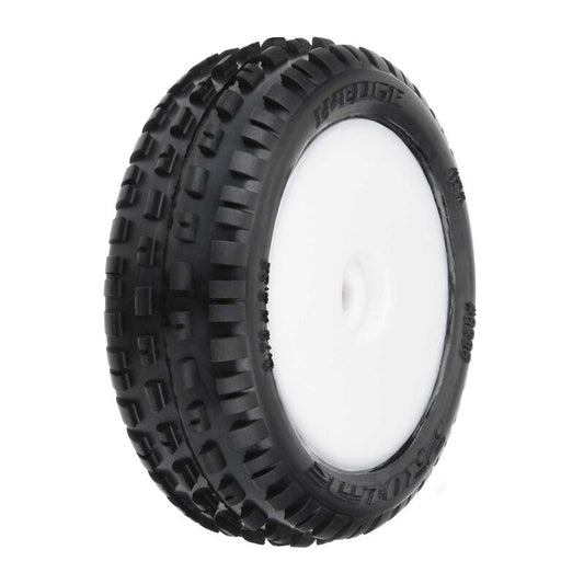 Pro-Line 1/16 Wedge Front Mini Pre-Mounted Tires 8mm (2) White (PRO829813)