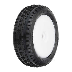Pro-Line 1/16 Wedge Front Mini Pre-Mounted Tires 8mm (2) White (PRO829813)