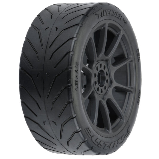 Pro-Line 1/8 Avenger HP BELTED S3 Fr/Rr Buggy Tires Mounted 17mm Black (2) (PRO906921)