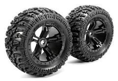 Redcat Mounted Tired 7.1"x4.5" Size - Splined Wheel Hubs (2) (505313BK) Redcat