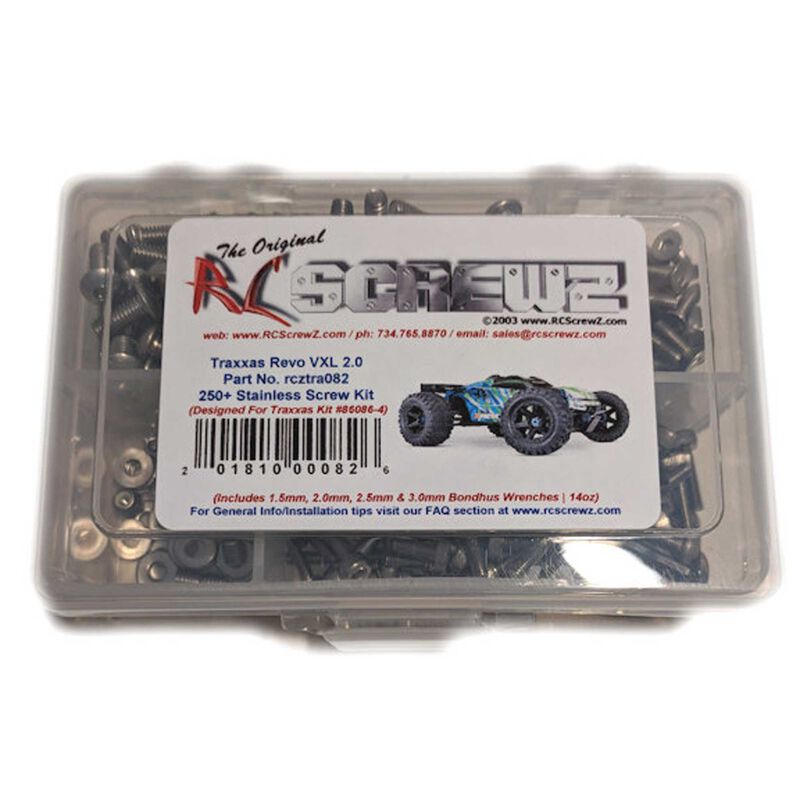 RC Screwz Stainless Steel Screw Set: Traxxas E-Revo 2.0 VXL RCZTRA082