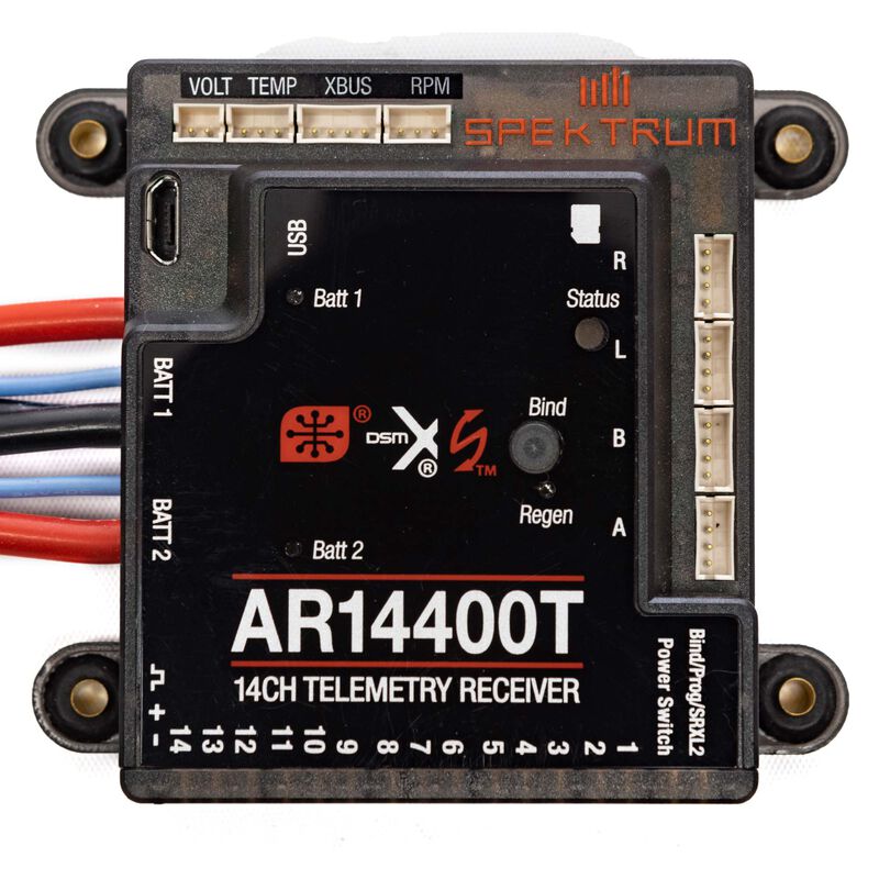 Spektrum AR14400T 14 Channel PowerSafe Telemetry Receiver (SPMAR14400T)
