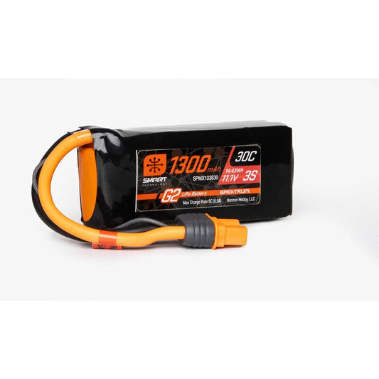 Spektrum 11.1V 1300mAh 3S 30C Smart LiPo G2: IC3 (SPMX133S30)