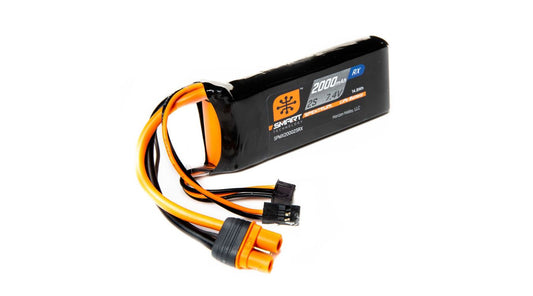 Spektrum 7.4V 2000mAh 2S 15C Smart LiPo Receiver Battery: Universal Receiver, IC3 (SPMX20002SRX)