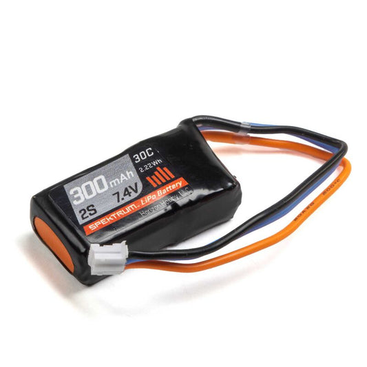 Spektrum 7.4V 300mAh 2S 30C LiPo Battery: PH (SPMX3002S30)