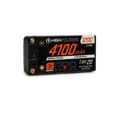 Spektrum 7.6V 4100mAh 2S 120C Smart Pro Race Shorty Hardcase LiHV Battery: Tubes, 5mm (SPMX412S120HT)