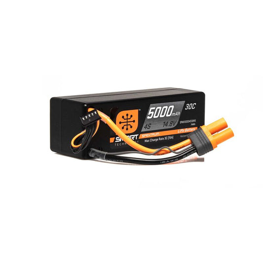 Spektrum 14.8V 5000mAh 4S 30C Smart LiPo Hardcase LiPo Battery: IC5 (SPMX50004S30H5)