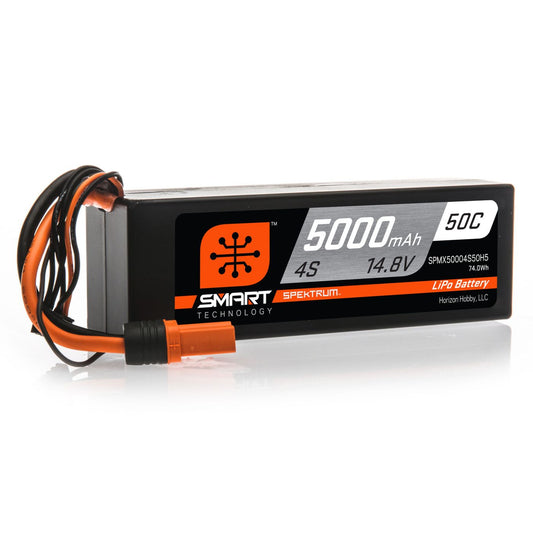 Spektrum 14.8V 5000mAh 4S 50C Smart LiPo Hardcase, IC5 (SPMX50004S50H5)