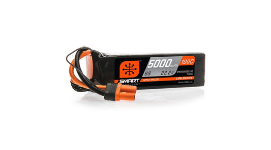 Spektrum 22.2V 5000mAh 6S 100C Smart LiPo Battery: IC5 (SPMX50006S100)