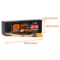 Spektrum 11.1V 5000mAh 3S 30C Smart LiPo G2 Hard Case: IC3 (SPMX53S30H5)