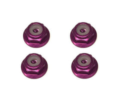 M4 Lock Flange Hex Nut Purple (4pcs / bag)