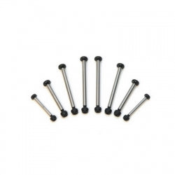 STRC Heat Treated Polished Steel Lock-Nut Style Hinge-Pin KIT For Traxxas Slash (2WD), Rustler, Stampede (Black) ST3640BK