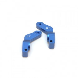 CNC Machined Aluminum 1 Deg. Toe-In Rear Hub Carriers for Traxxas Slash, Stampede VXL Rustler VXL (Blue) (ST3652-T1B)
