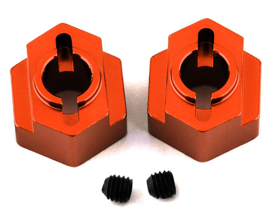 ST Racing Concepts DR10 Aluminum Rear Hex Adapters (2) (Orange) (SPTSTC91418O)