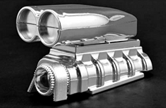 RPM Chrome Shotgun Style Mock Intake & Blower (RPM73543) Horizon Hobby