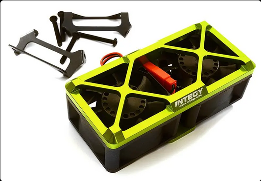 Integy Ultra High Speed Twin Cooling Fan Kit 17k rpm for Traxxas X-Maxx (C28697GREEN)
