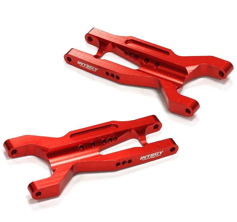 Integy Billet Machined Rear Suspension Arms for 1/10 Traxxas Slash 2WD (T8669RED)