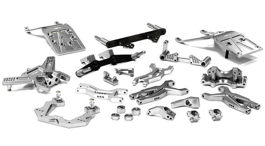 Integy Billet Machined Complete Suspension Kit for 1/10 Traxxas Slash 2WD (T8676SILVER)