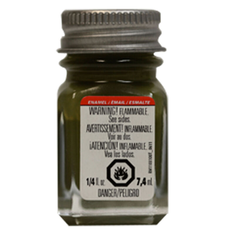 Testors Enamel 1/4 oz Flat Army Olive (TES1165TT)