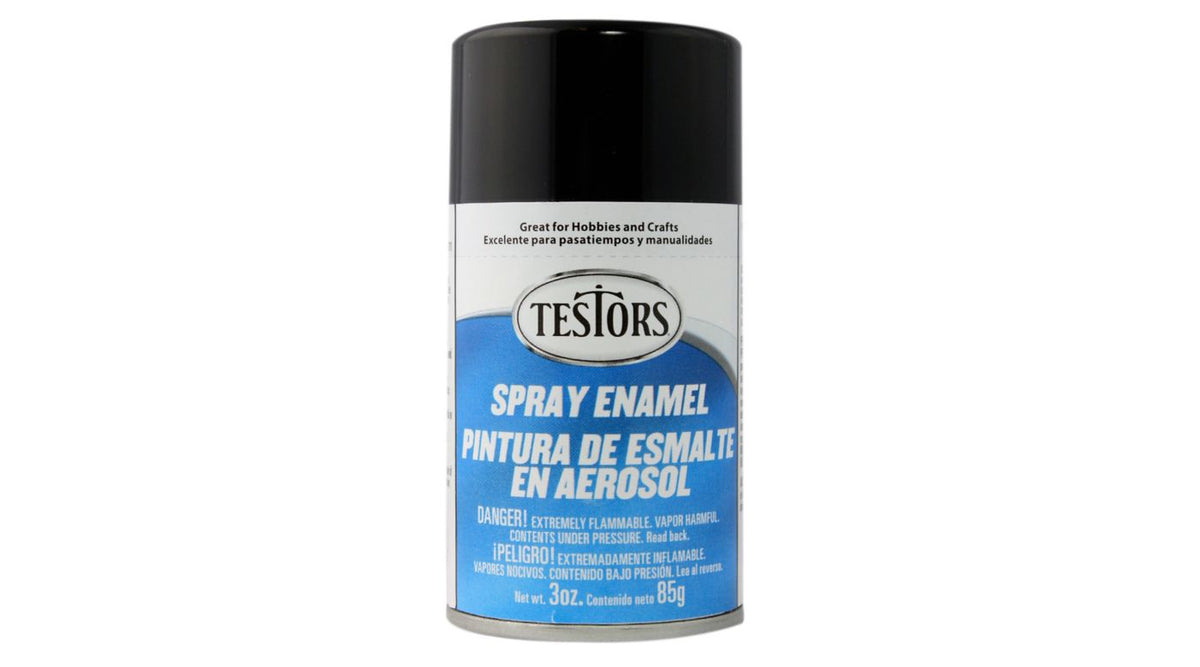 Testors Spray 3 oz Black (TES1247T)