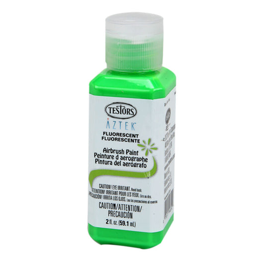 Testors Aztek Airbrush Paint, Fluorescent Green, 2 oz. (TES9465A)