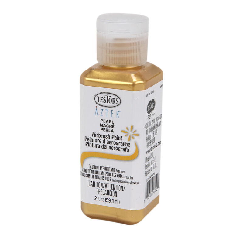 Testors Aztek Airbrush Paint, Pearl Gold Acrylic, 2 oz. (TES9472A)