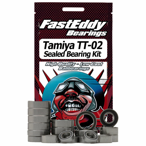Fast Eddy Tamiya TT-02 Chassis Rubber Sealed Bearing Kit (TFE-411)
