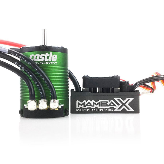 Castle Creations Mamba X Sensored 25.2V WP ESC with 1406-4600Kv Motor Combo (CSE010015501)