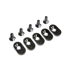 LOSI Engine Mount Insert and Screws 20T, (5): 5ive-T 2.0 (fits 62T spur) (Black) (LOS252103)