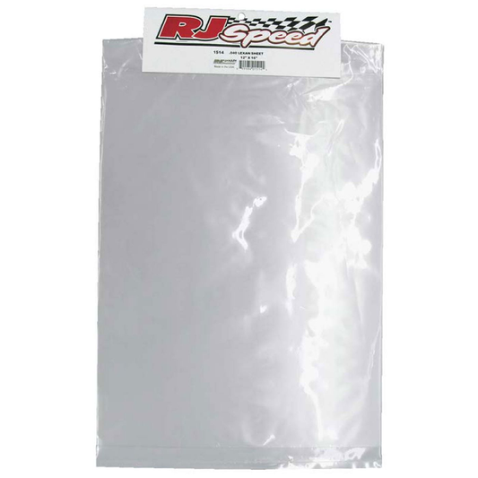 RJ Speed Large Lexan Sheet, 12x16" x .040 1.0mm