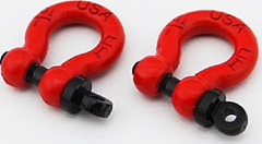 Hot Racing 1/10 Scale Red Tow Shackle D-Rings (2) (ACC808X02) Hot Racing
