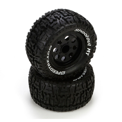 ECX Front/Rear Wheel & Tire, Premount, Black (2): 1/10 2WD/4WD Ruckus (ECX43008) Horizon Hobby